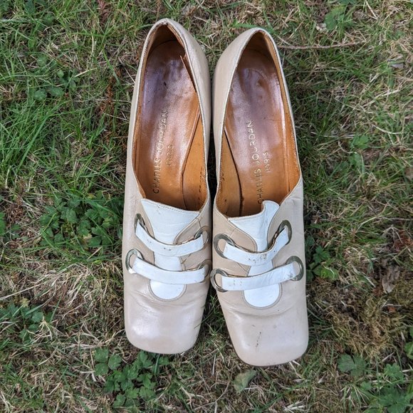 Charles Jordan Vintage Leather Heels 8 narrow - Picture 1 of 3
